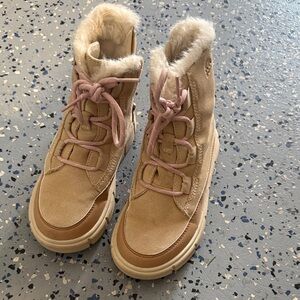 Sorel Fur-Lined Lace-Up Boots